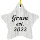 Gram Established Est. 2022 - Star Ornament F