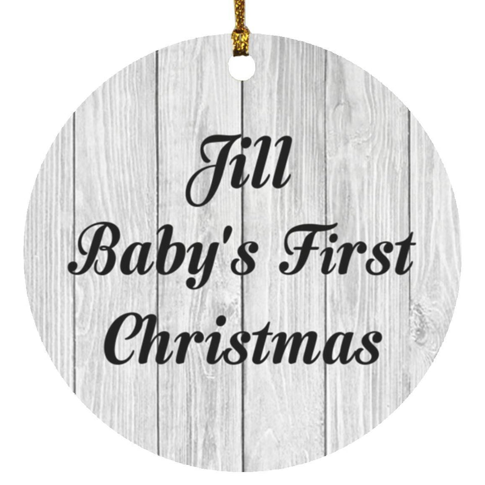 Jill Baby's First Christmas - Circle Ornament F