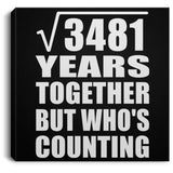 59th Anniversary Square Root of 3481 Years Who's Counting - Canvas Square