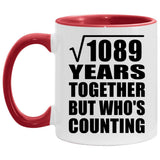 33rd Anniversary Square Root of 1089 Years Who's Counting - 11oz Accent Mug Red