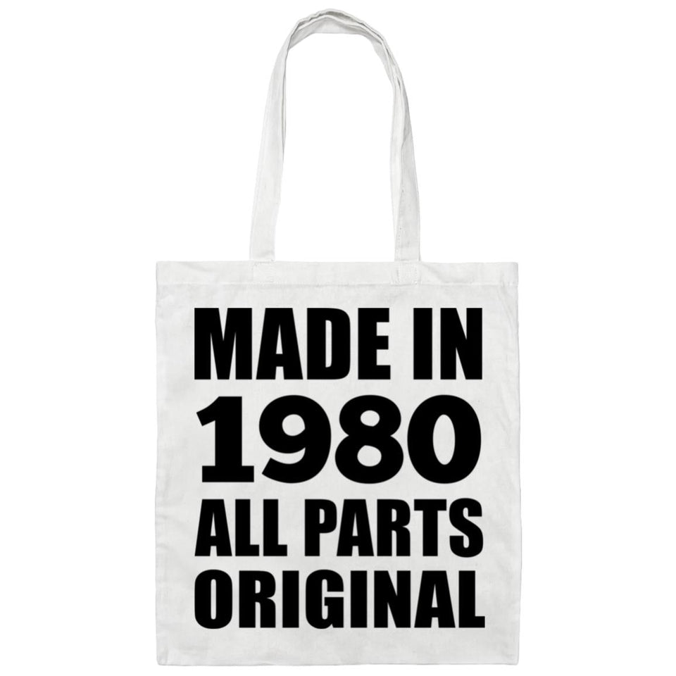 44th Birthday Made in 1980 All Parts Original - Tote Bag White