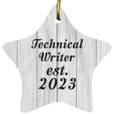 Technical Writer Established Est. 2023 - Star Ornament F