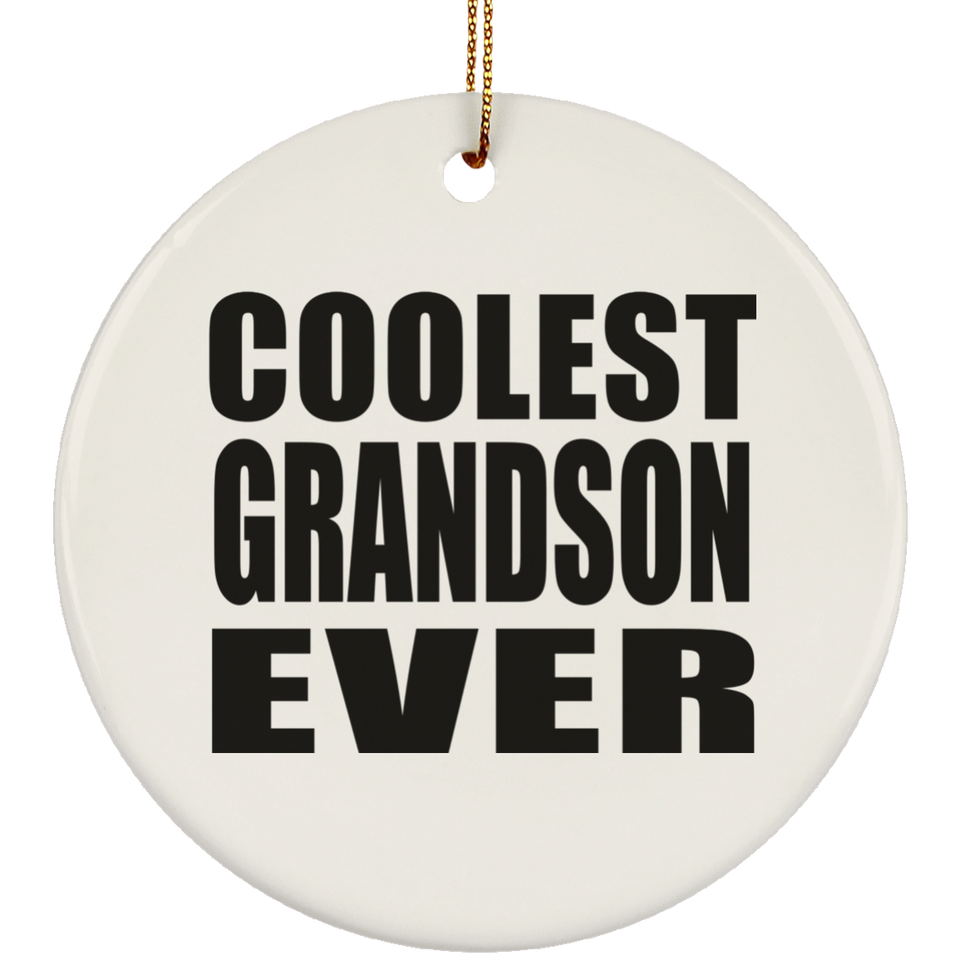 Coolest Grandson Ever - Circle Ornament