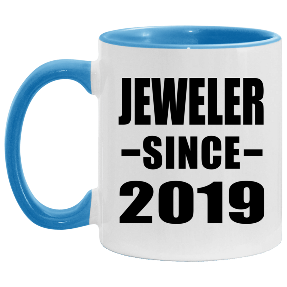 Jeweler Since 2019 - 11oz Accent Mug Blue