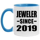 Jeweler Since 2019 - 11oz Accent Mug Blue