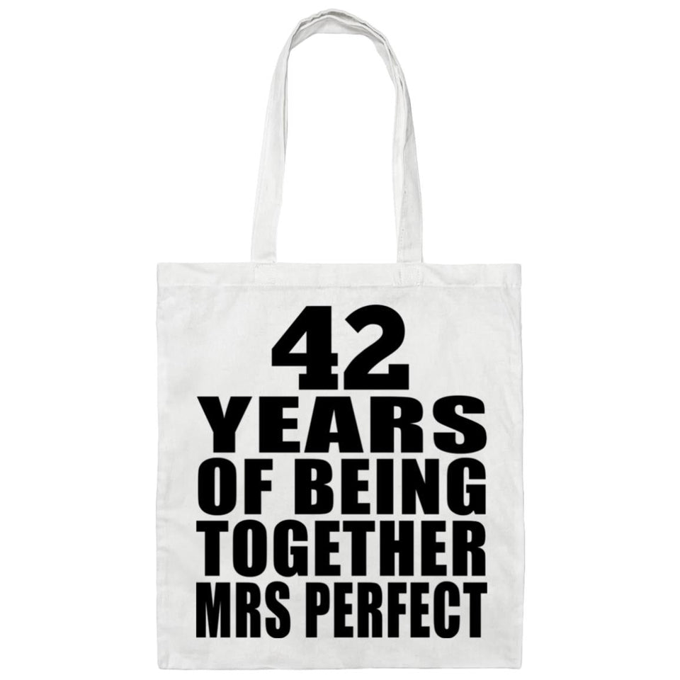 42nd Anniversary 42 Years Of Being Mrs Perfect - Tote Bag White