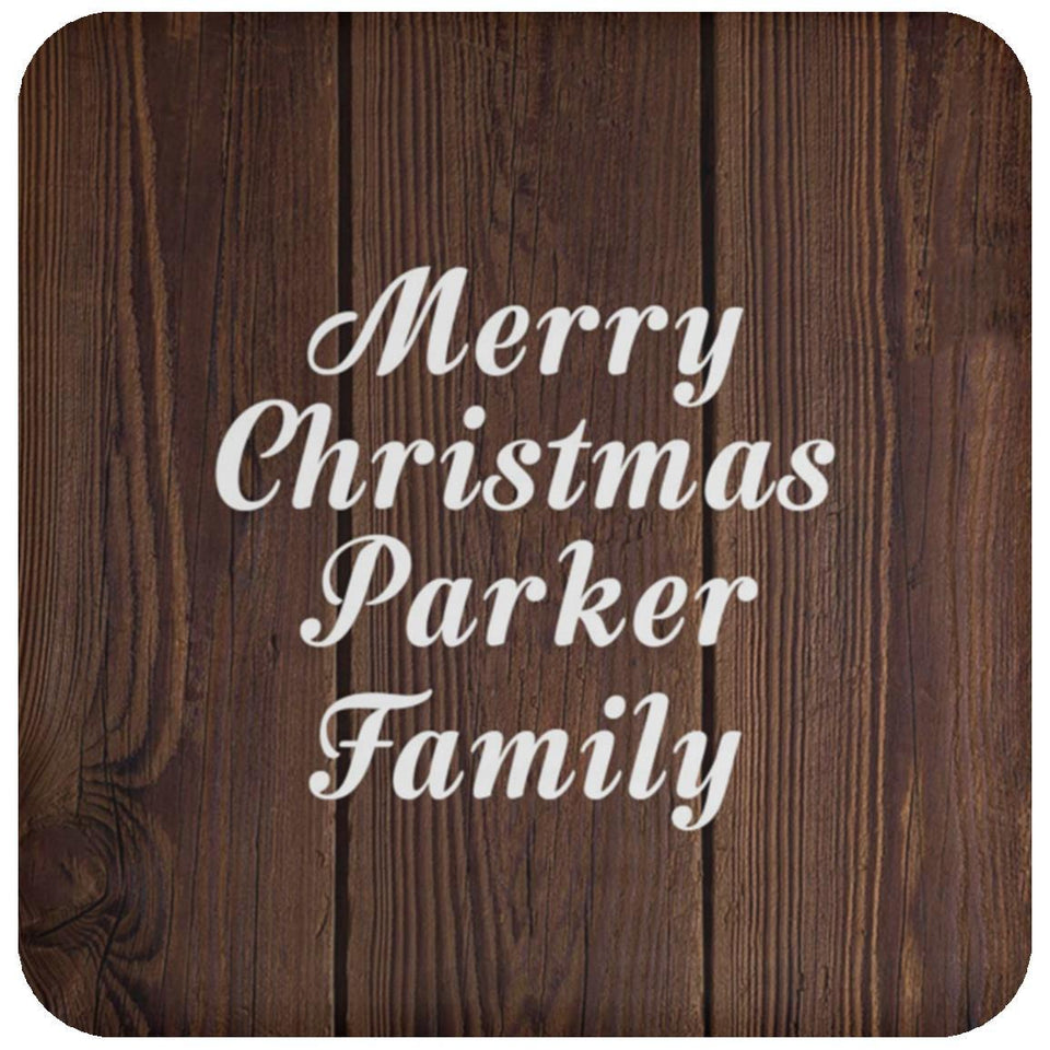 Merry Christmas Parker Family - Drink Coaster D