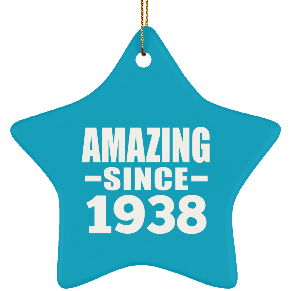 86th Birthday Amazing Since 1938 - Star Ornament