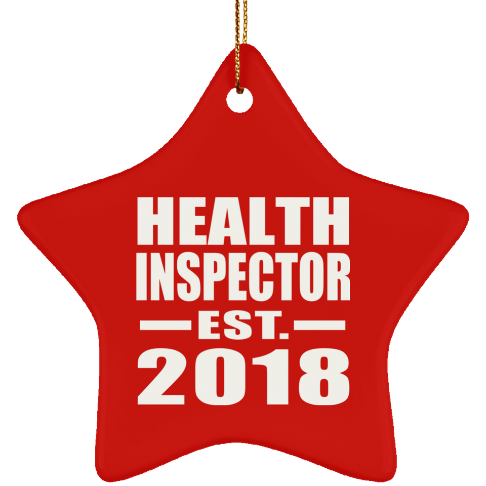Health Inspector Established EST. 2018 - Star Ornament