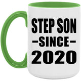 Step Son Since 2020 - 15oz Accent Mug Green