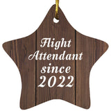 Flight Attendant Since 2022 - Star Ornament D