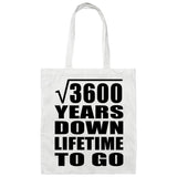 60th Anniversary Square Root of 3600 Years Lifetime To Go - Tote Bag White