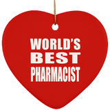 World's Best Pharmacist - Heart Ornament