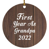 First Year As Grandpa 2022 - Circle Ornament D