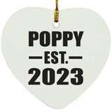 Poppy Established EST. 2023 - Heart Ornament