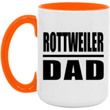 Rottweiler Dad - 15oz Accent Mug Orange