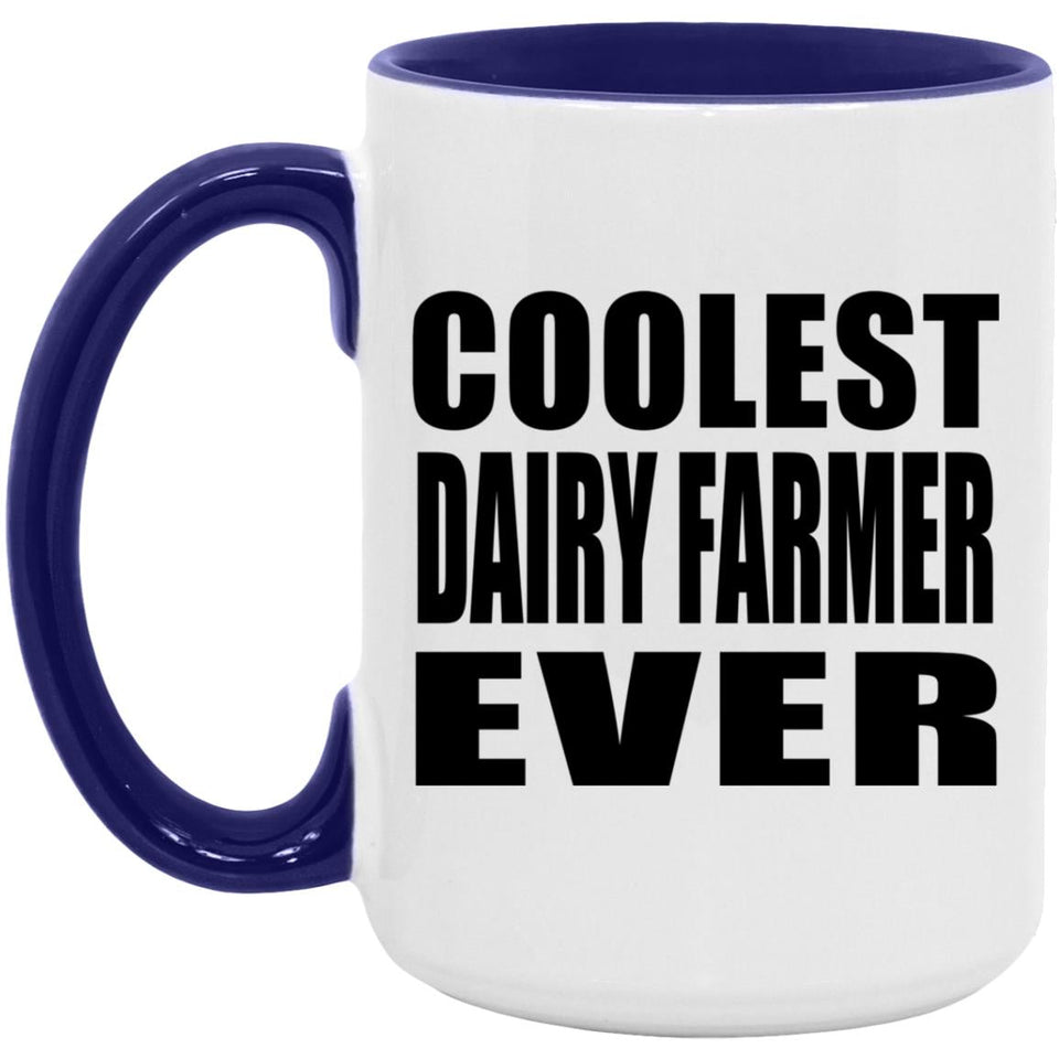 Coolest Dairy Farmer Ever - 15oz Accent Mug Purple