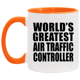 World's Greatest Air Traffic Controller - 11oz Accent Mug Orange