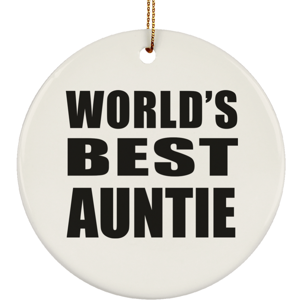 World's Best Auntie - Circle Ornament