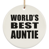 World's Best Auntie - Circle Ornament