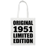 73rd Birthday Original 1951 Limited Edition - Tote Bag White