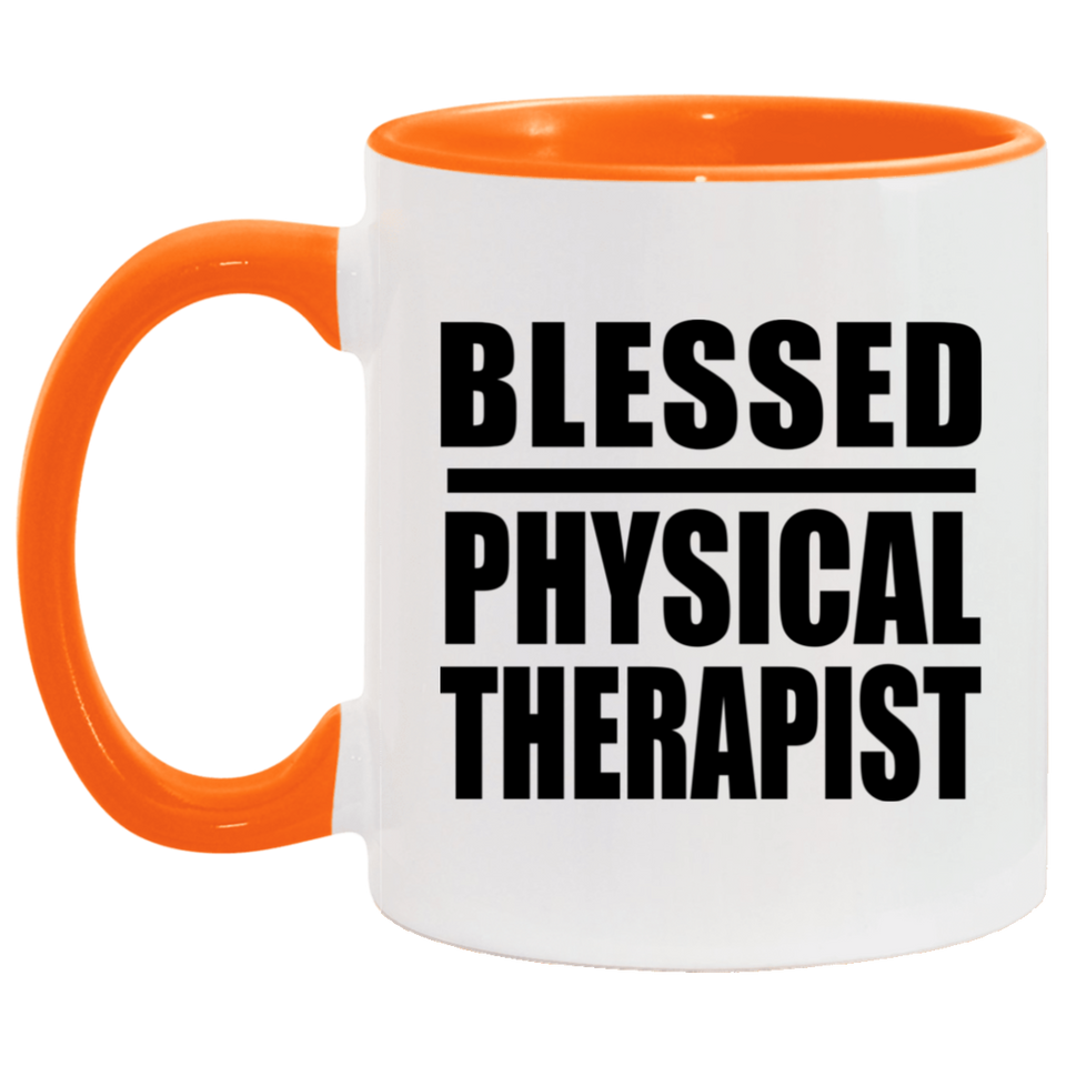 Blessed Physical Therapist - 11oz Accent Mug Orange