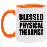 Blessed Physical Therapist - 11oz Accent Mug Orange