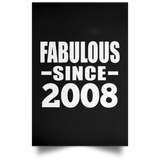 16th Birthday Fabulous Since 2008 - Poster Portrait