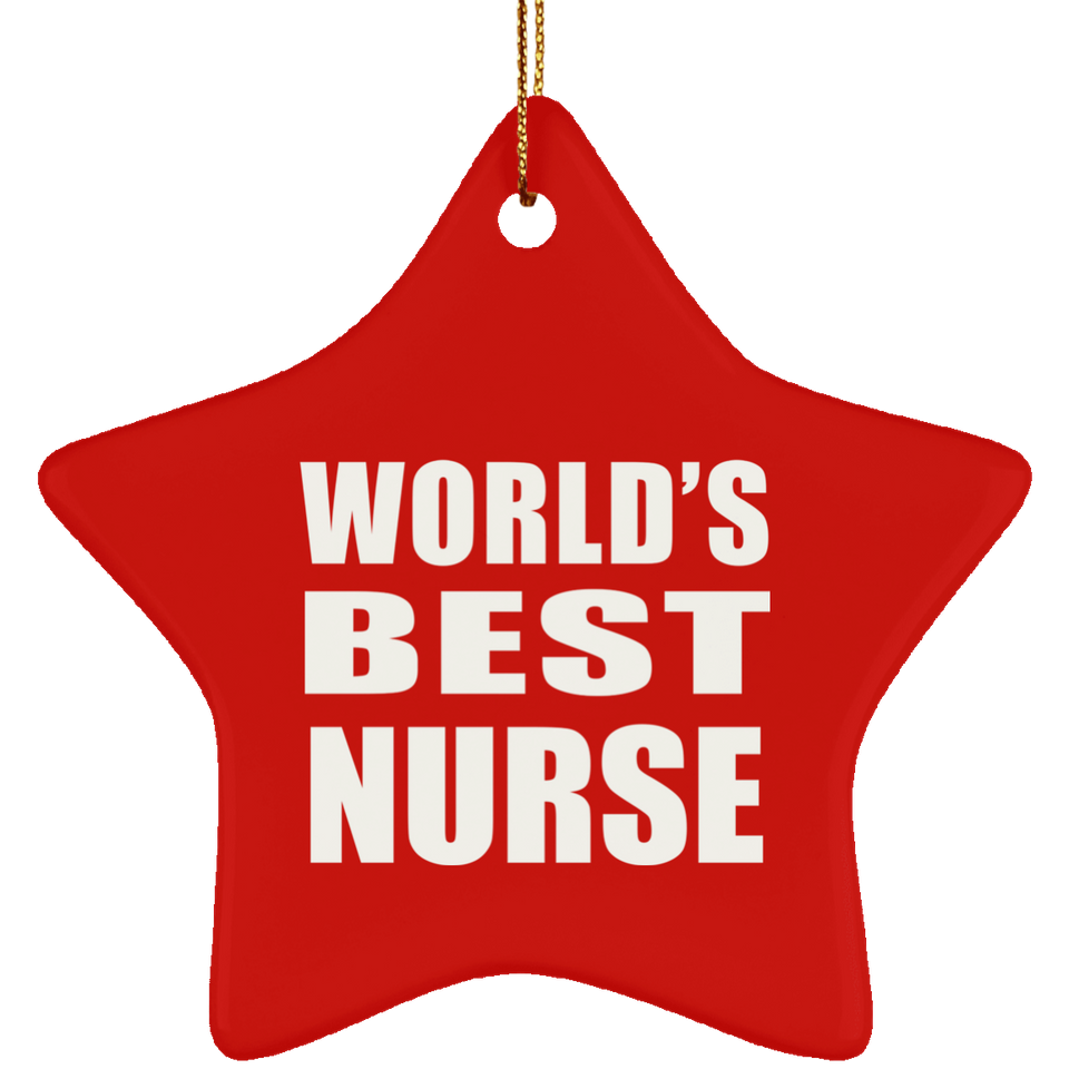 World's Best Nurse - Star Ornament