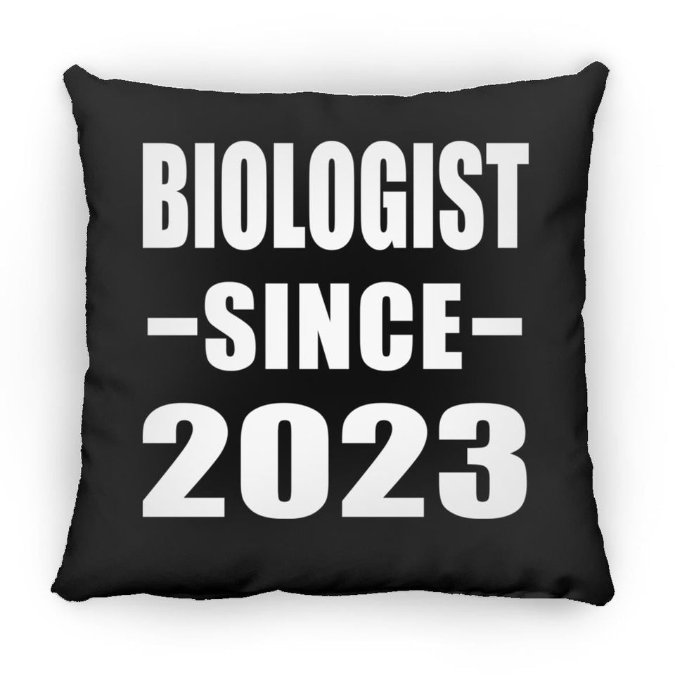 Biologist Since 2023 - Throw Pillow Black