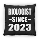 Biologist Since 2023 - Throw Pillow Black