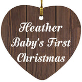 Heather Baby's First Christmas - Heart Ornament D