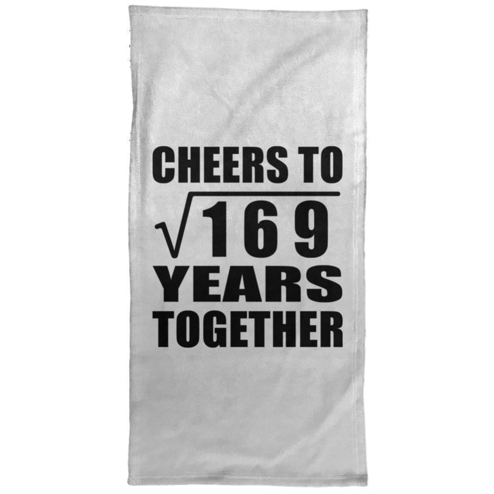 13th Anniversary Cheers To Square Root of 169 Years Together - Hand Towel