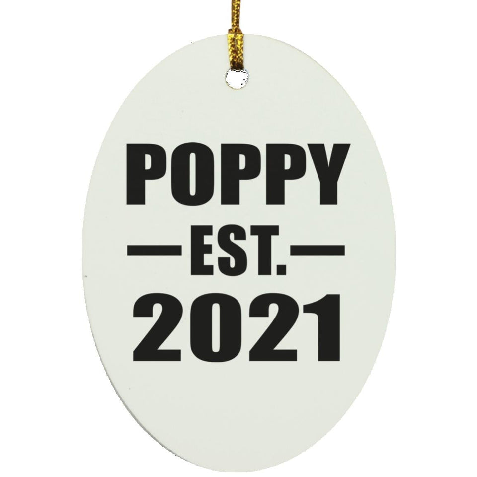 Poppy Established EST. 2021 - Oval Ornament
