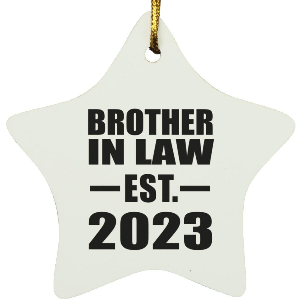 Brother In Law Established EST. 2023 - Star Ornament