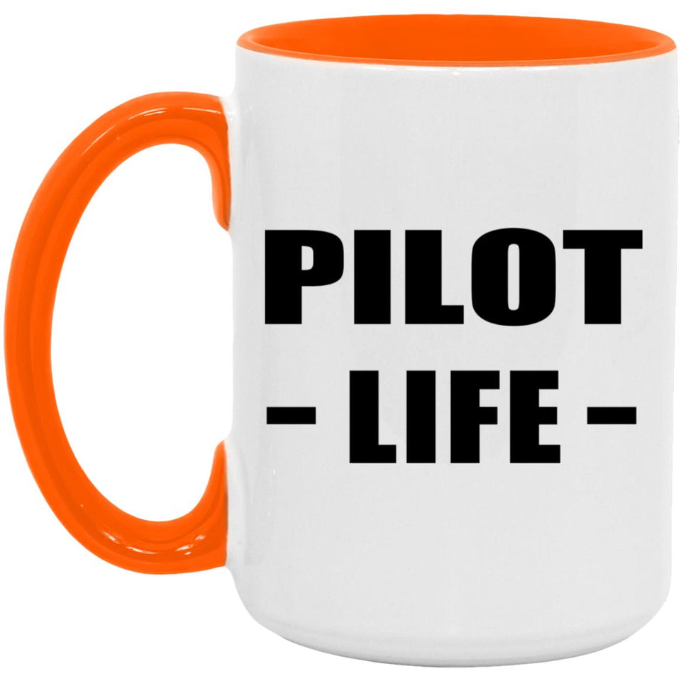Pilot Life - 15oz Accent Mug Orange