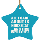 All I Care About Is Housecat - Star Ornament