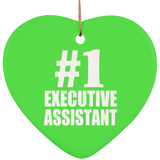Number One #1 Executive Assistant - Heart Ornament