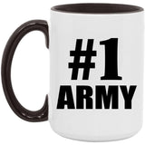 Number One #1 Army - 15oz Accent Mug Black