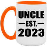 Uncle Established EST. 2023 - 15oz Accent Mug Orange