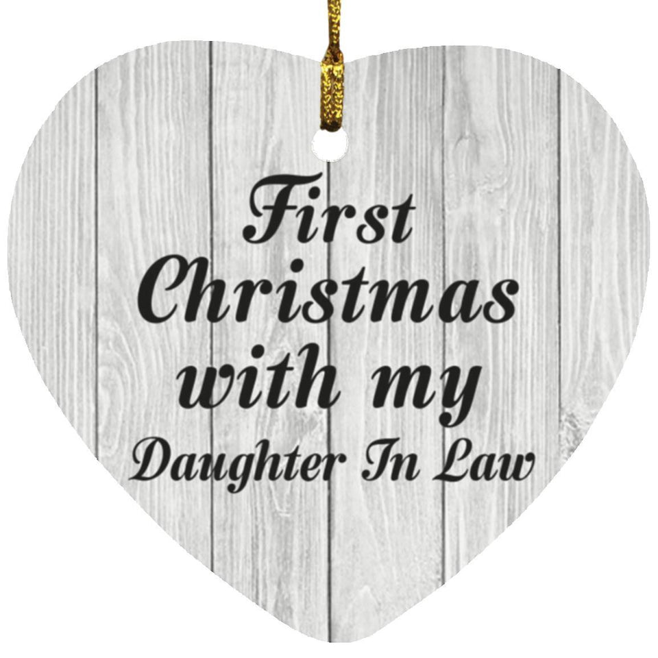 First Christmas With My Daughter In Law - Heart Ornament F