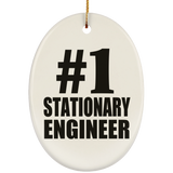 Number One #1 Stationary Engineer - Oval Ornament