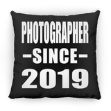 Photographer Since 2019 - Throw Pillow Black