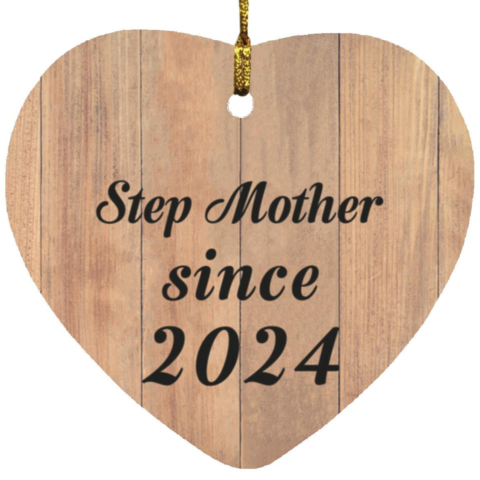 Step Mother Since 2024 - Heart Ornament C