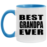 Best Grandpa Ever - 11oz Accent Mug Blue