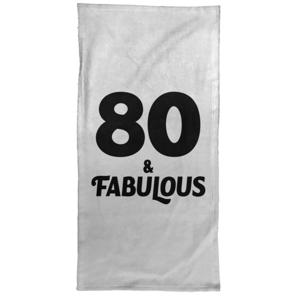 80th Birthday 80 & Fabulous - Hand Towel