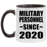 Military Personnel Since 2020 - 11oz Accent Mug Black