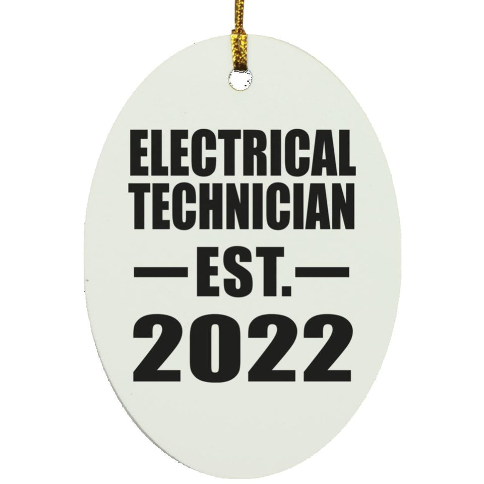 Electrical Technician Established EST. 2022 - Oval Ornament