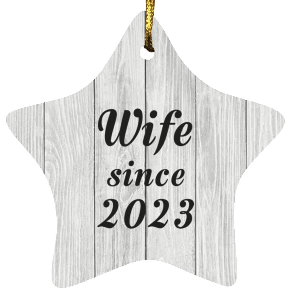 Wife Since 2023 - Star Ornament F