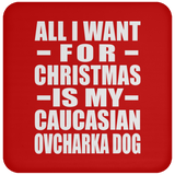 All I Want For Christmas Is My Caucasian Ovcharka Dog - Coaster